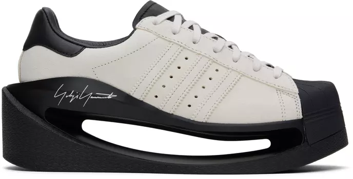 Кроссовки Gendo Superstar в оттенках белого и черного Y-3, Talc/Talc/Black