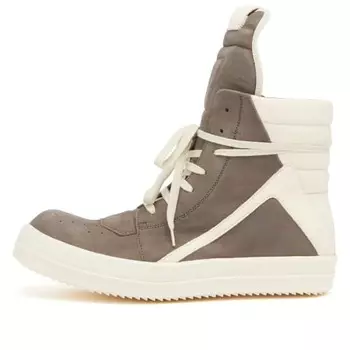 Кроссовки Geobasket из кожи и нубука Rick Owens, мультиколор