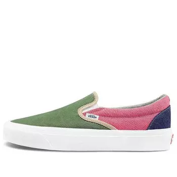 Кроссовки geoff mcfetridge x vault og classic slip-on lx 'transcentcoastal' Vans, зеленый