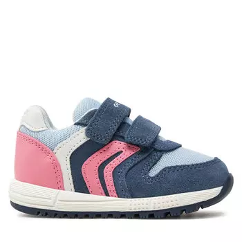 Кроссовки Geox B Alben Girl B453ZA 02214 C4B7Q M Avio/Lt Coral, синий