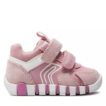 Кроссовки Geox B Iupidoo Girl B3558C 022AS C0682 Rose/White, розовый