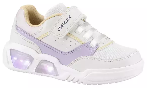 Кроссовки Geox "Blinkschuh J ILLUMINUS GIRL", пастельные тона, повседневная обувь, полуботинки, туфли на шнуровке, фиолетовый