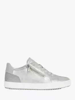 Кроссовки Geox Blomiee Metallic Zip Detail, серебряный