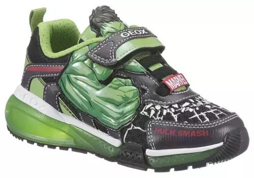 Кроссовки Geox "Flashing Shoes J BAYONYC BOY", с функцией мигания, повседневная обувь, полуботинки, туфли на шнуровке, зеленый