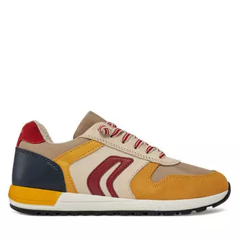 Кроссовки Geox J Alben Boy J459EB 022FU C0445 D Beige/Yellow, бежевый