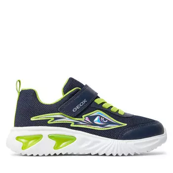 Кроссовки Geox J Assister Boy J45DZA 014CE C0749 D Navy/Lime, темно-синий