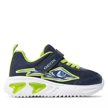 Кроссовки Geox J Assister Boy J45DZA 014CE C0749 M Navy/Lime, темно-синий