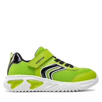 Кроссовки Geox J Assister Boy J45DZC 014CE C3707 D Lime/Black, зеленый