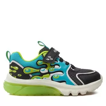 Кроссовки Geox J Ciberdron Boy J45LBA 01454 C0035 S Black/Lt Blue, черный