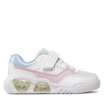 Кроссовки Geox J Illuminus Girl J45HPA 0BUAS C0406 S White/Pink, белый