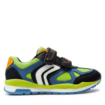 Кроссовки Geox J Pavel J4515D 054FU C3707 S Lime/Black, зеленый
