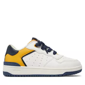 Кроссовки Geox J Washiba Boy J45LQB 05411 C0592 S White/Yellow, желтый белый