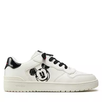 Кроссовки Geox J Washiba Girl J45HXE 000BC C0404 D White/Black, белый