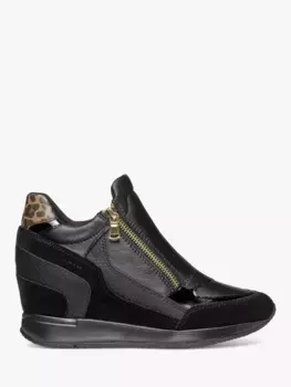 Кроссовки Geox Nydame Leather Blend Wedge, черный