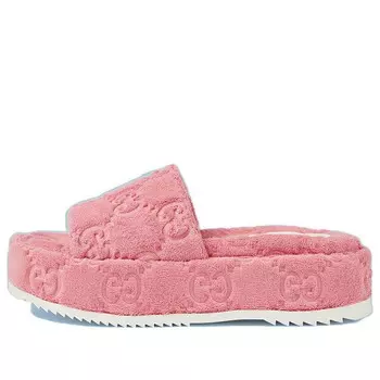 Кроссовки gg platform sandal 'wild rose' Gucci, розовый