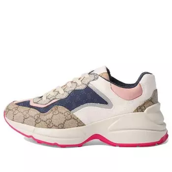Кроссовки gg rhyton 'beige white pink' Gucci, коричневый