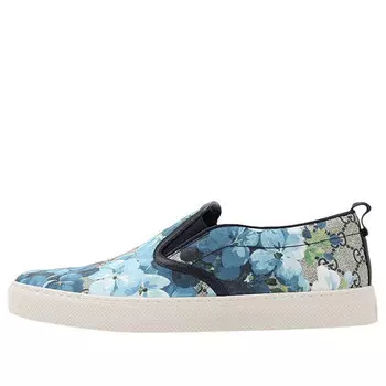 Кроссовки gg supreme canvas slip-on 'blue floral' Gucci, синий