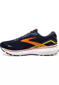 Кроссовки Ghost 15, амортизирующие, дышащие, мужские BROOKS, цвет Peacoat Red Yellow