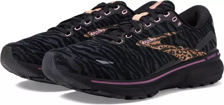 Кроссовки Ghost 15 Brooks, цвет Black/Spring Crocus/Sunburn
