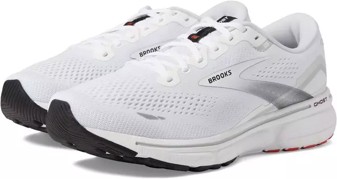Кроссовки Ghost 15 Brooks, цвет White/Black/Flame