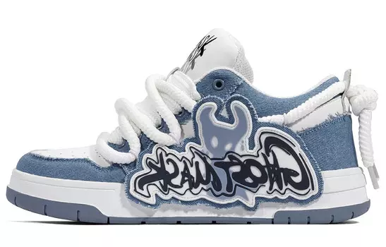 Кроссовки GHOST MASK Skateboarding Shoes Unisex Low-top, белый