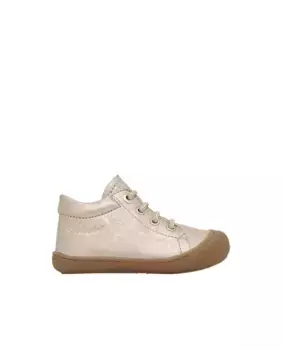 Кроссовки Girl's First Steps из кожи металлик Naturino, розовый