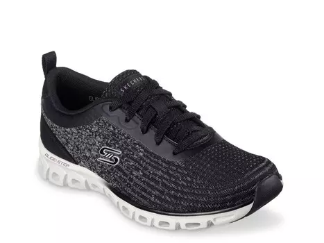 Кроссовки Glide Step Head Start Skechers с круглым носком, черно-белый