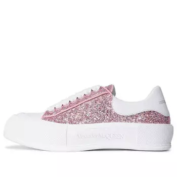 Кроссовки glitter deck plimsoll 'rose pink' Alexander Mcqueen, розовый
