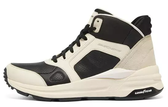 Кроссовки Global Jogger Chunky женские высокие, черные/белые с оттенком Skechers