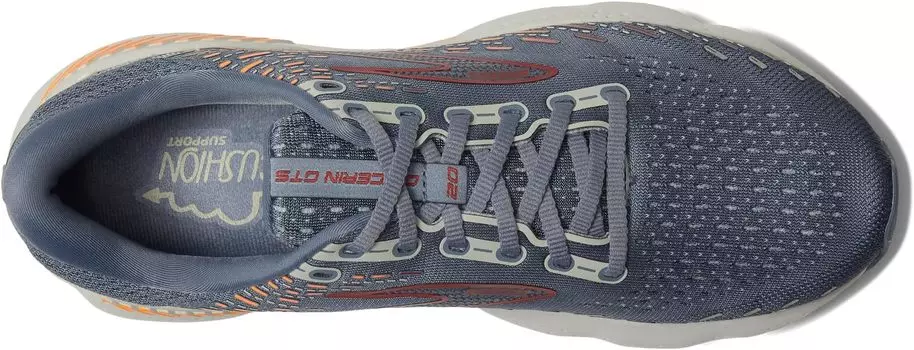 Кроссовки Glycerin GTS 20 Brooks, цвет Grey/Chili Oil/Orange