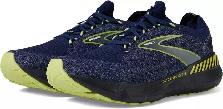 Кроссовки Glycerin StealthFit GTS 20 Brooks, цвет Blue/Ebony/Lime