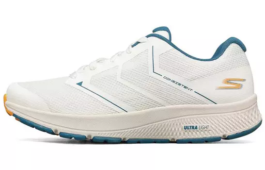 Кроссовки Go Run Consistent для бега мужские с низким верхом, белые/синие/оранжевые Skechers