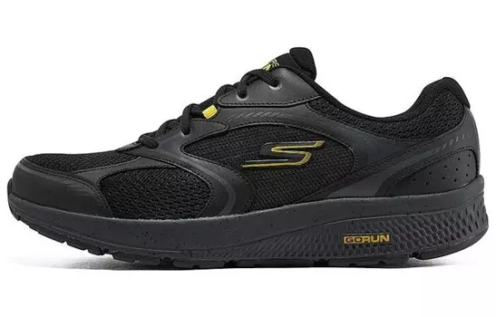 Кроссовки Go Run Consistent для бега мужские с низким верхом, черные/золотые Skechers