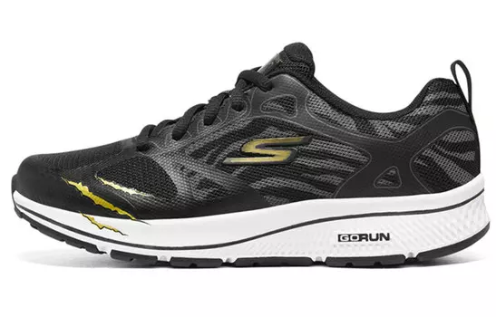Кроссовки Go Run Consistent для бега женские с низким верхом, черные/золотые Skechers