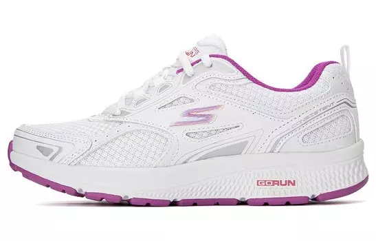 Кроссовки Go Run Consistent для бега женские с низким верхом, белые/фиолетовые Skechers