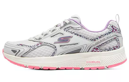Кроссовки Go Run Consistent для бега женские с низким верхом серо-фиолетовые Skechers