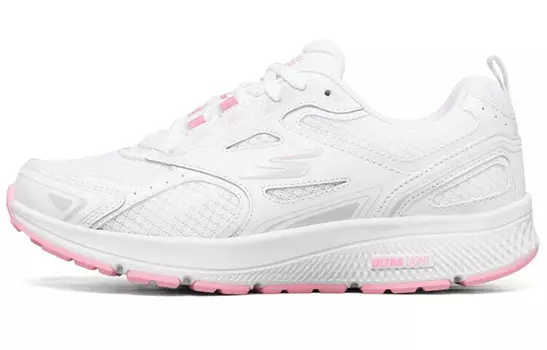 Кроссовки Go Run Consistent для бега женские с низким верхом, белые/розовые Skechers