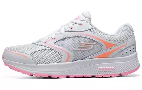 Кроссовки Go Run Consistent для бега женские с низким верхом, белые/розовые Skechers