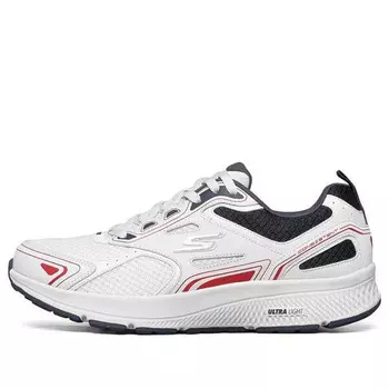 Кроссовки go run consistent white/black/red Skechers, белый
