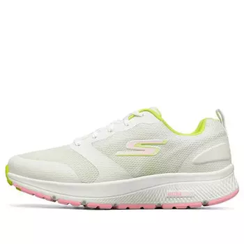 Кроссовки go run consistent white/pink/yellow Skechers, белый