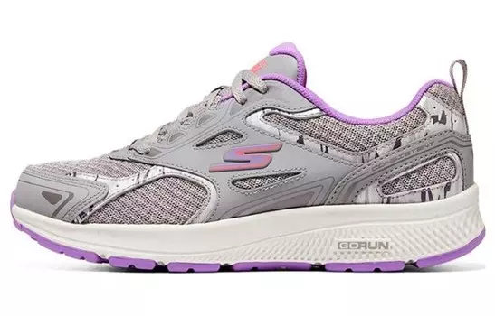 Кроссовки Go Run Consistent женские с низким верхом серо-сиреневые Skechers