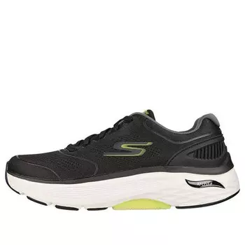 Кроссовки go run max cushioning arch fit 'black lime' Skechers, черный