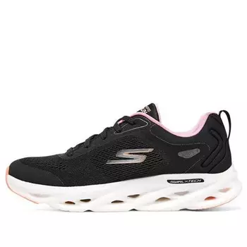 Кроссовки go run swirl tech 'black white pink' Skechers, черный