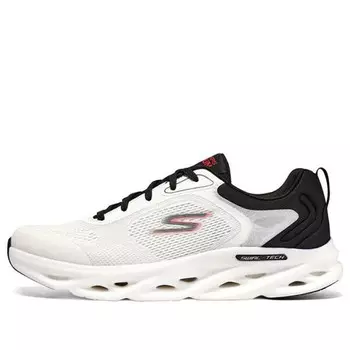 Кроссовки go run swirl tech speed 'white black' Skechers, белый
