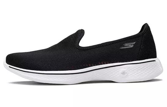 Кроссовки Go Walk 4 Lifestyle женские с низким верхом, черные/белые Skechers