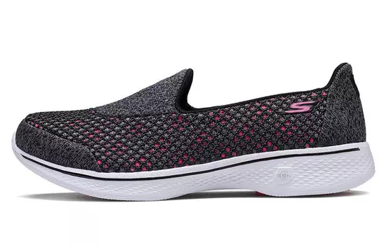 Кроссовки Go Walk 4 Lifestyle женские с низким верхом черного/розового цвета Skechers