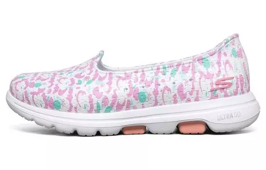 Кроссовки Go Walk 5 Lifestyle женские с низким верхом, белые/розовые Skechers