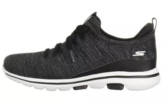Кроссовки Go Walk 5 Lifestyle женские с низким верхом черного/белого цвета Skechers