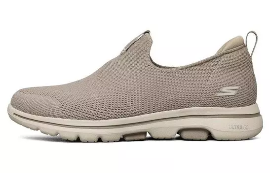 Кроссовки Go Walk 5 Lifestyle женские с низким верхом серо-коричневые Skechers