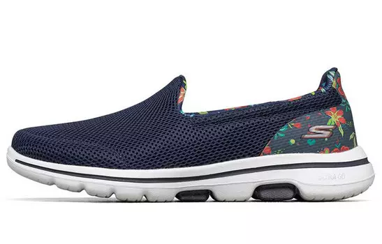 Кроссовки Go Walk 5 Lifestyle женские с низким верхом темно-синие/разноцветные Skechers